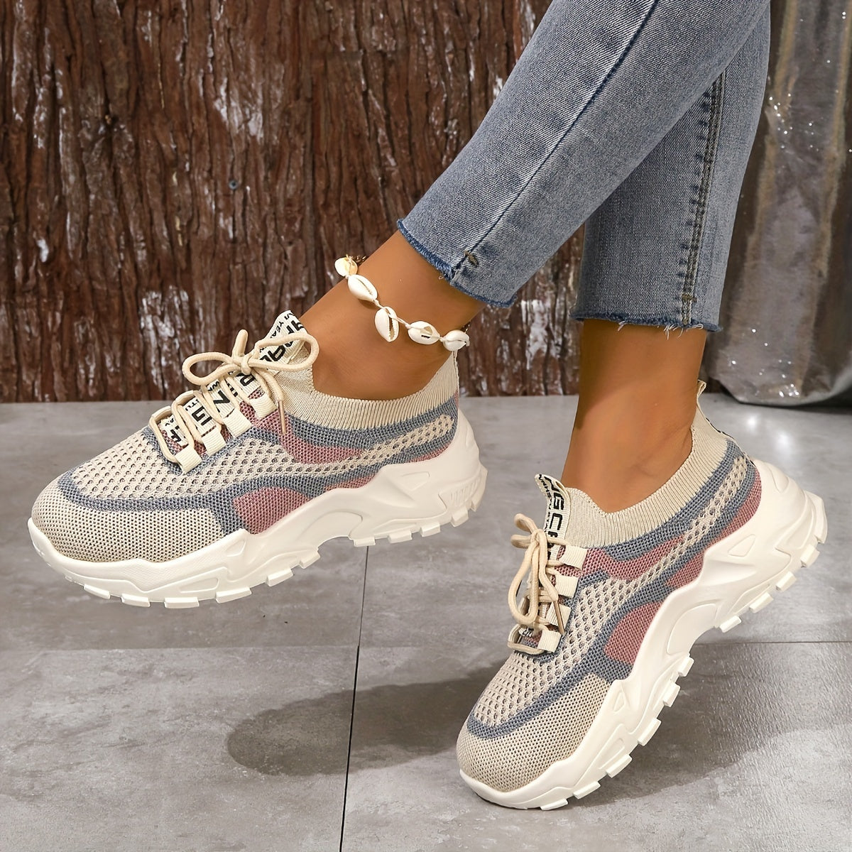 Siena Sneakers | Lichtgewicht Dames Sneakers met Ademend Mesh en Verhoogde Zool