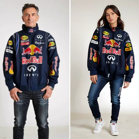 Rafaella Red Bull Racing jas unisex – oversized streetwear jack met sponsorlogo’s