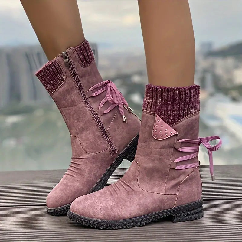 Giulia dames winterlaarzen – waterdichte boots met fleece voering & gripzool