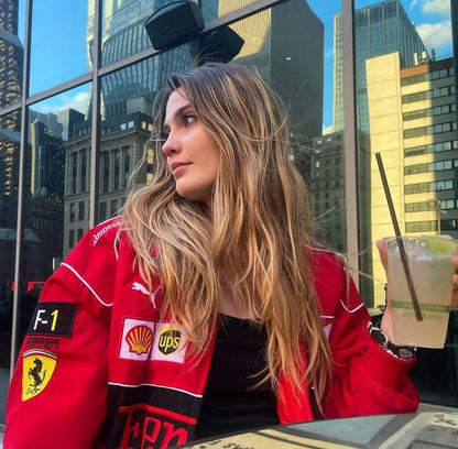 Gianna Ferrari Racing jacket unisex – oversized jas met iconische F1 patches