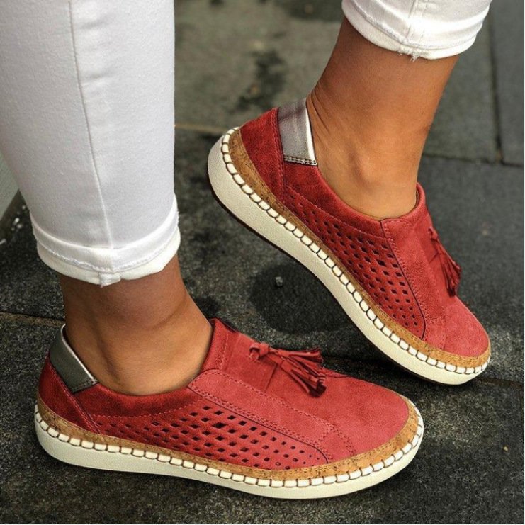Camilla Sneakers | Dames Slip-On Sneakers met Kwastjes en Warme Winterconstructie