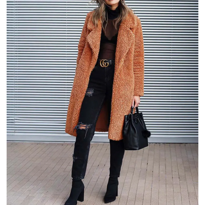 Noor Winterjas | Warme Lange Jas voor Dames met Hoge Kraag en Zachte Voering