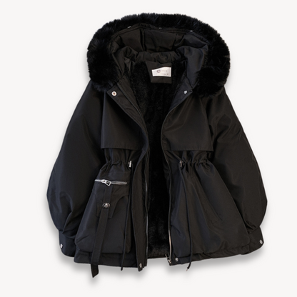 Alina dames winterparka – warme jas met capuchon en verstelbare pasvorm