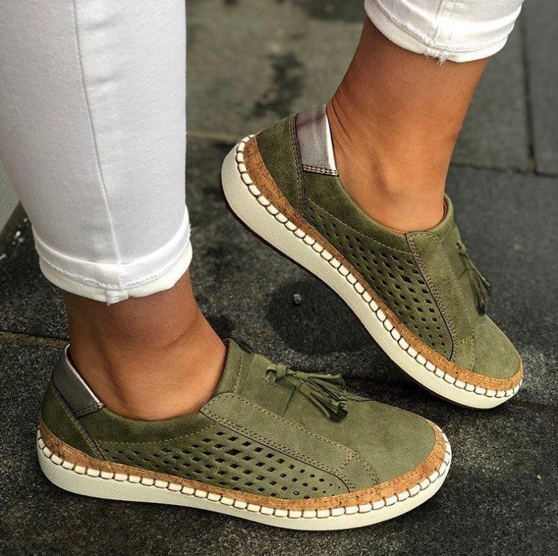 Camilla Sneakers | Dames Slip-On Sneakers met Kwastjes en Warme Winterconstructie