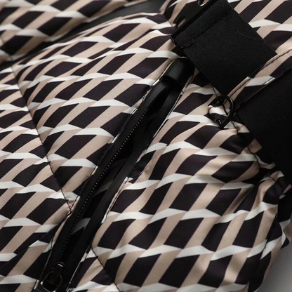 Valentina Gewatteerde donsjas dames met ceintuur – warme lange puffer jas voor de winter