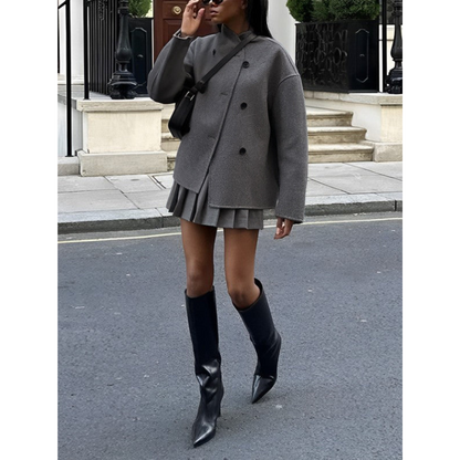 Sophia Fudus Oversized Damesjas | Elegante en Nette Knoopsluiting en Comfortabele Pasvorm voor Elke Gelegenheid