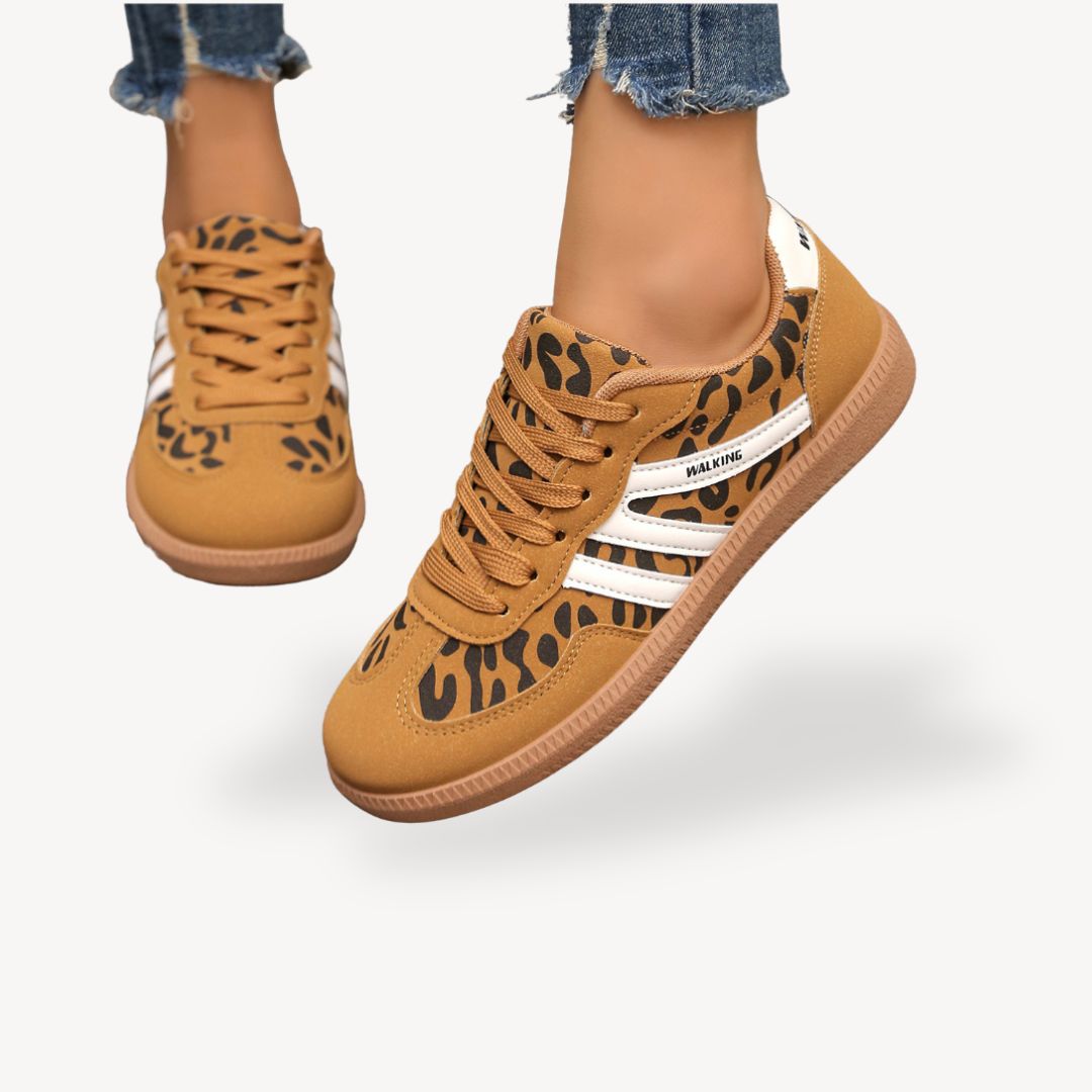 Sofia dames sneakers – suède orthopedische sneakers met contrastdetails & casual comfort