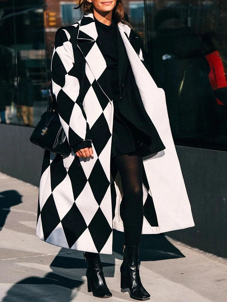 Isabella lange mantel dames met reverskraag – stijlvolle winterjas voor herfst