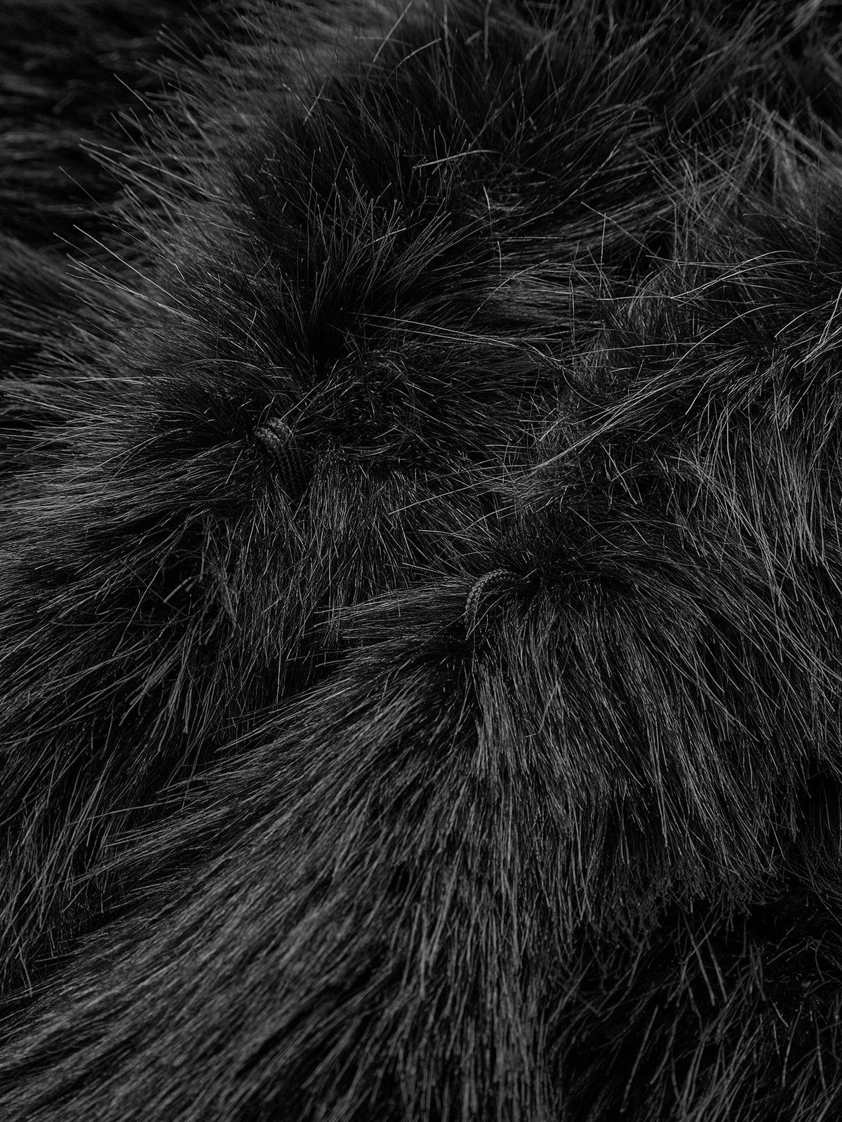 Alessia Zwarte dames faux fur winterjas – chique nepbont jas met luxe uitstraling