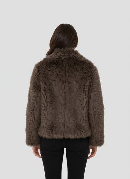 Alessia Dames kunstbont jas – zachte warme faux fur jas met elegante pasvorm