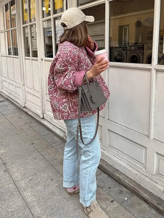 Alessia Zomerjas | Lichtgewicht Damesjas met Bloemenprint en Elegante Snit