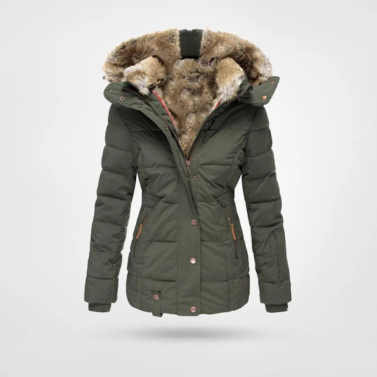 Chiara Winterjas | Warme Dames Winterjas met Capuchon en Faux-Fur Voering