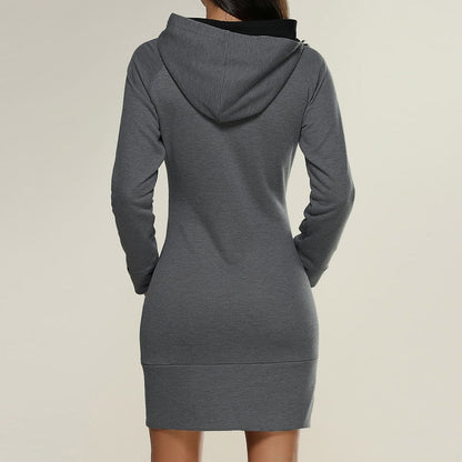 Livia Hoodie Jurk | Comfortabele Hoodie Jurk met Lange Mouwen en Capuchon