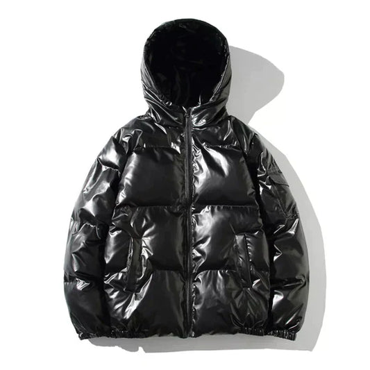 Leonardo Winddichte metallic puffer winterjas heren – warme en waterafstotende jas voor koude dagen