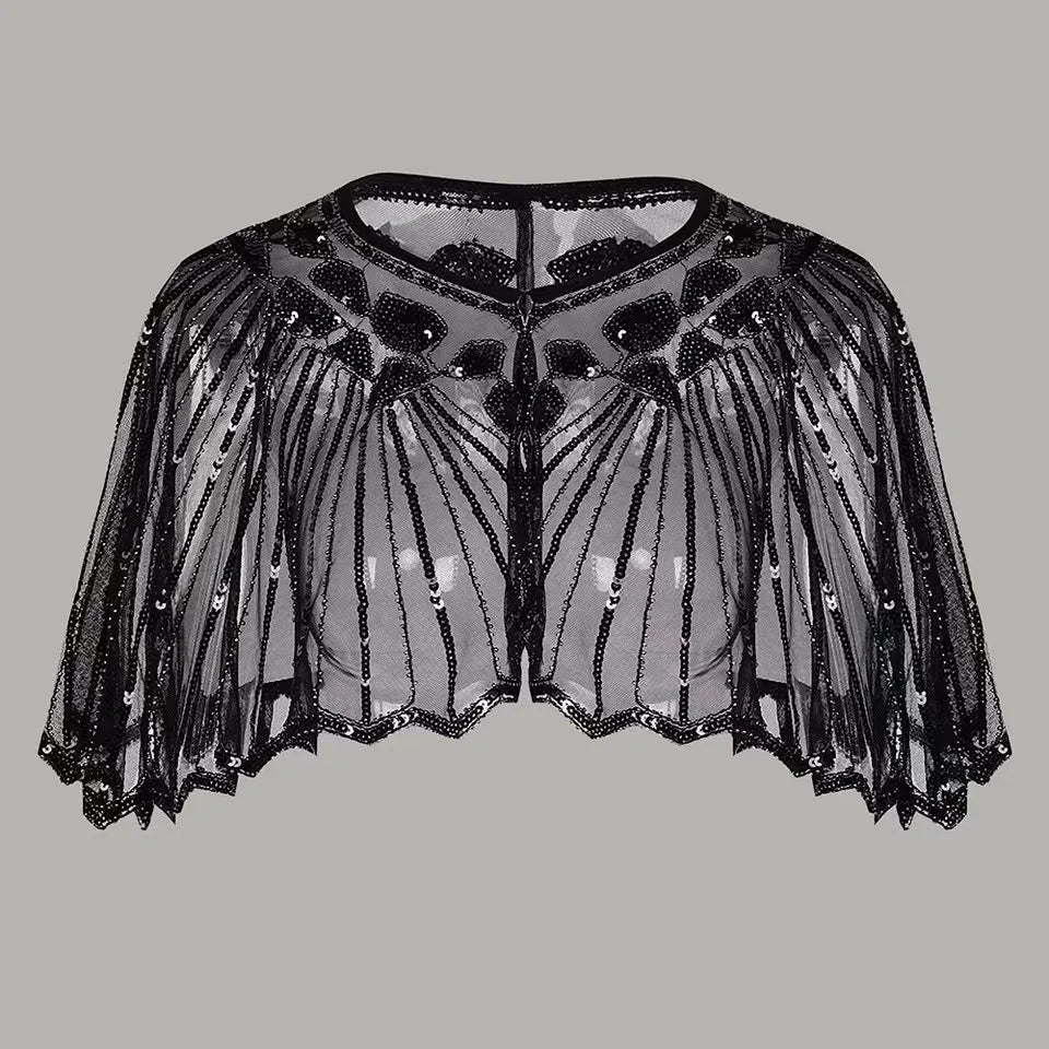 Lina | Sjaal met mooie versiering om jurk te verrijken