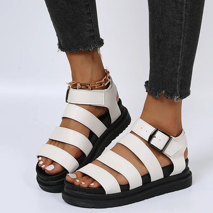 Tessa Sandalen | Trendy Plateau Sandalen met Brede Bandjes en Verstelbare Gespsluiting