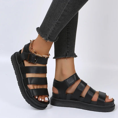 Tessa Sandalen | Trendy Plateau Sandalen met Brede Bandjes en Verstelbare Gespsluiting