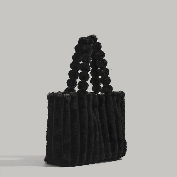 Calista Pluche Cloudpuff Schoudertas | Zachte en Stijlvolle Tas met Luxe Look