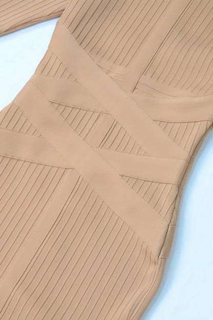 Valentina Jurk | Stijlvolle Midi-Jurk met Opstaande Kraag en Elegante Pasvorm