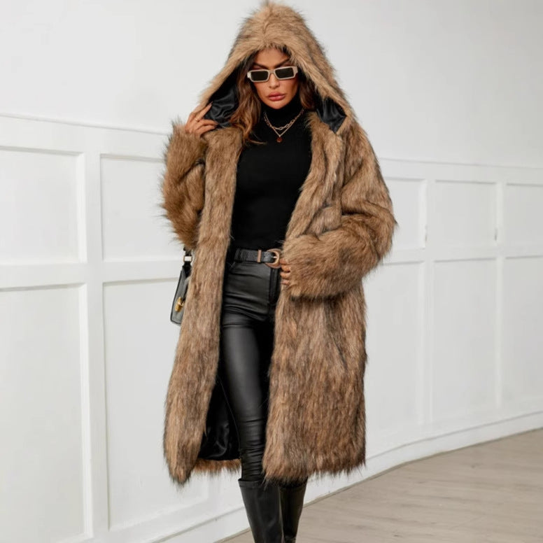 Alessia Kunstbont Jas | Luxe Dames Jas van Zacht Faux Fur met Wijde Pasvorm en Glanzende Voering