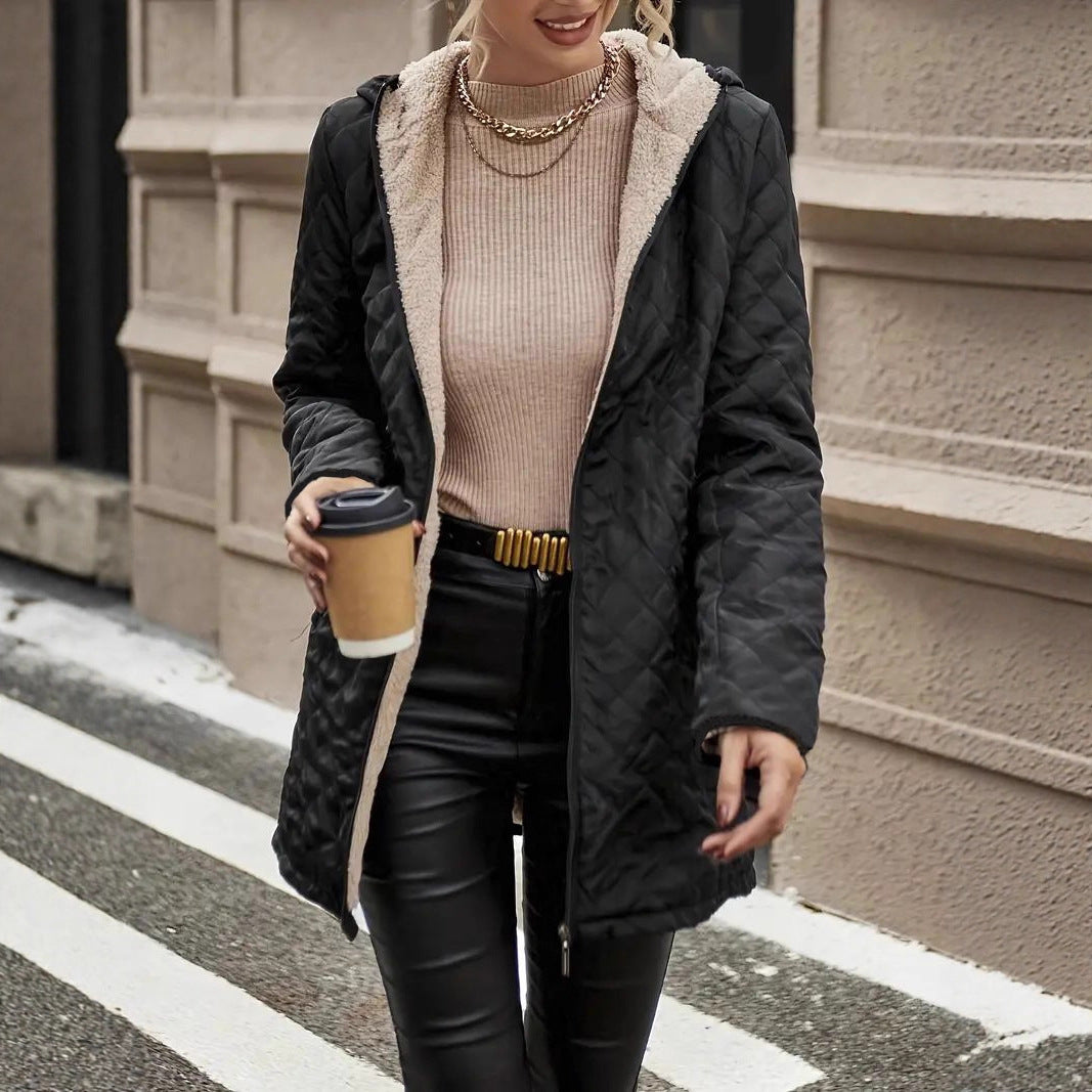 Elena Tussenjas voor Dames | Gewatteerde Jas met Fleecevoering en Elegante Pasvorm