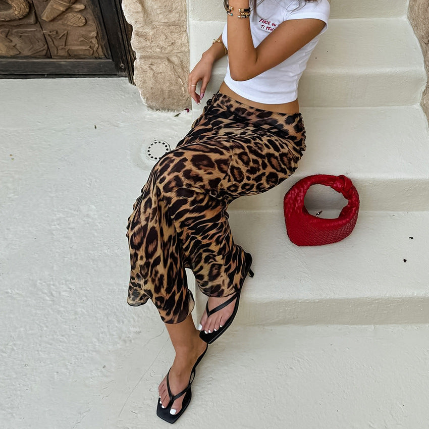 Willow Rok | Luipaardprint Maxirok met Slank Silhouet en Verfijnde Flair