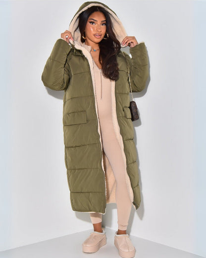 DYD Dames Omkeerbare Winterjas – Dubbelzijdig Design met Flatterende Pasvorm