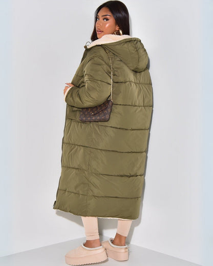 DYD Dames Omkeerbare Winterjas – Dubbelzijdig Design met Flatterende Pasvorm