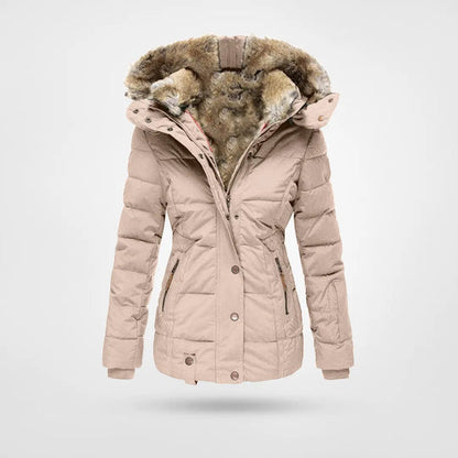 Chiara Winterjas | Warme Dames Winterjas met Capuchon en Faux-Fur Voering