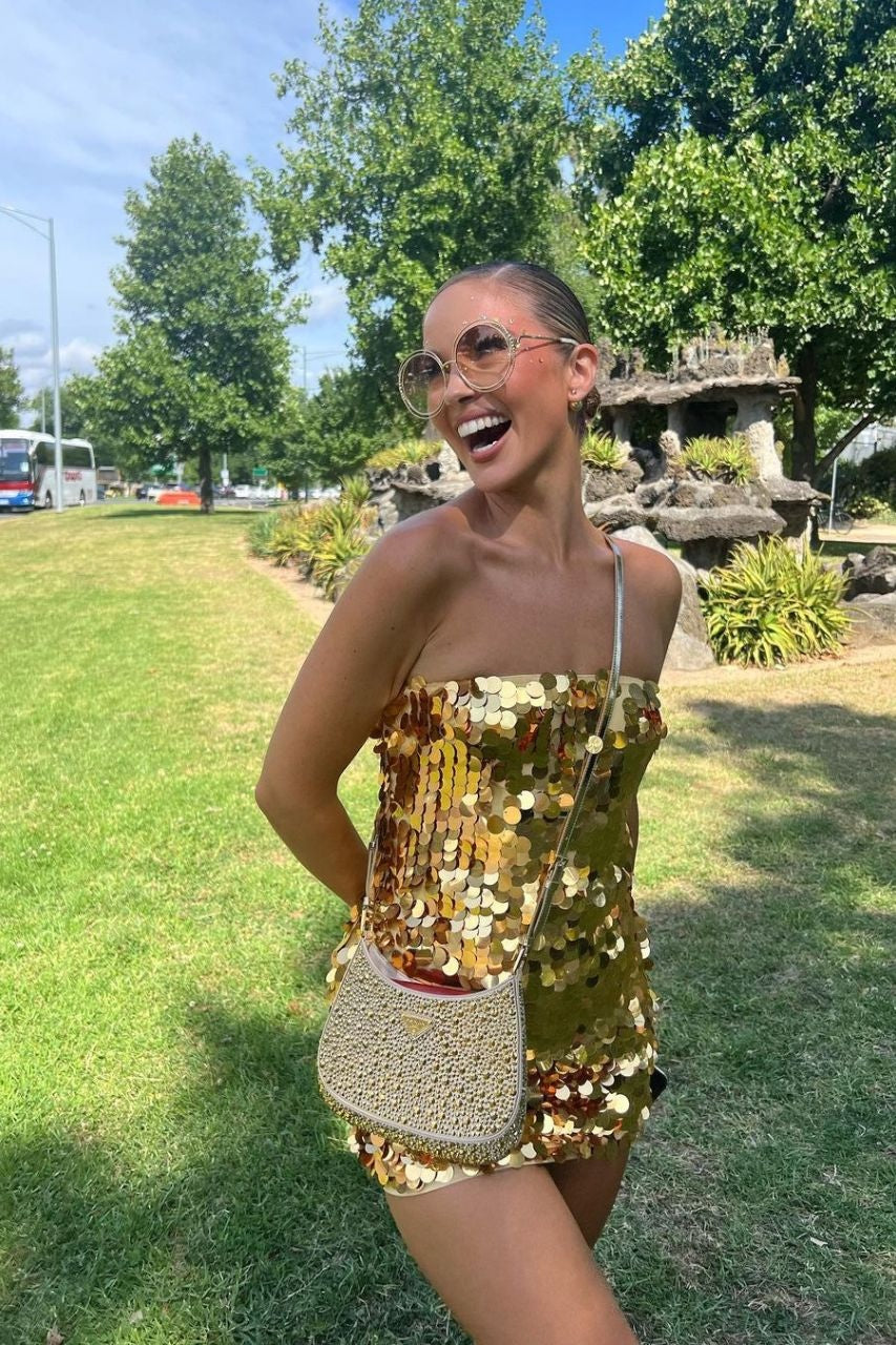 Valentina Jurk | Chique Pailletten Jurk met Elegante Pasvorm voor Feestelijke Gelegenheden