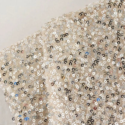 Isabella Jurk | Schoudergewatteerde Mini Jurk met Pailletten en Glam Look