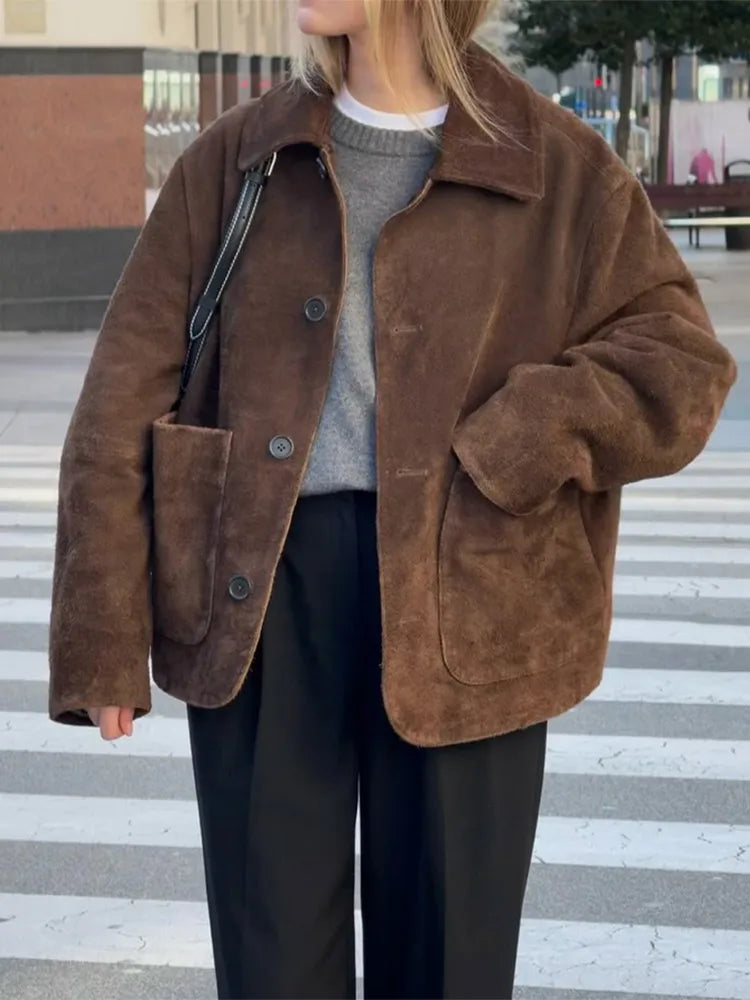 Giulia Bomberjack | Suède Damesjack met Tijdloos Bombersilhouet en Luxe Afwerking