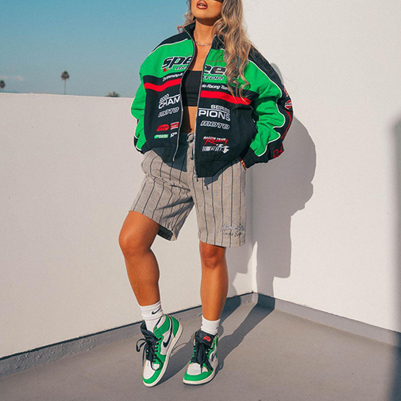 Giulietta Martel dames jas – elegante voorjaarsjas met print en moderne bat-snit