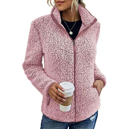 Giulia Luxe Fleece Jacket Dames – Warme & Stijlvolle Jas voor Herfst en Winter