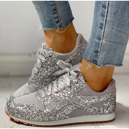 Lily Sneakers | Dames Glitter Sneakers met Comfortabele Pasvorm en Sprankelend Design