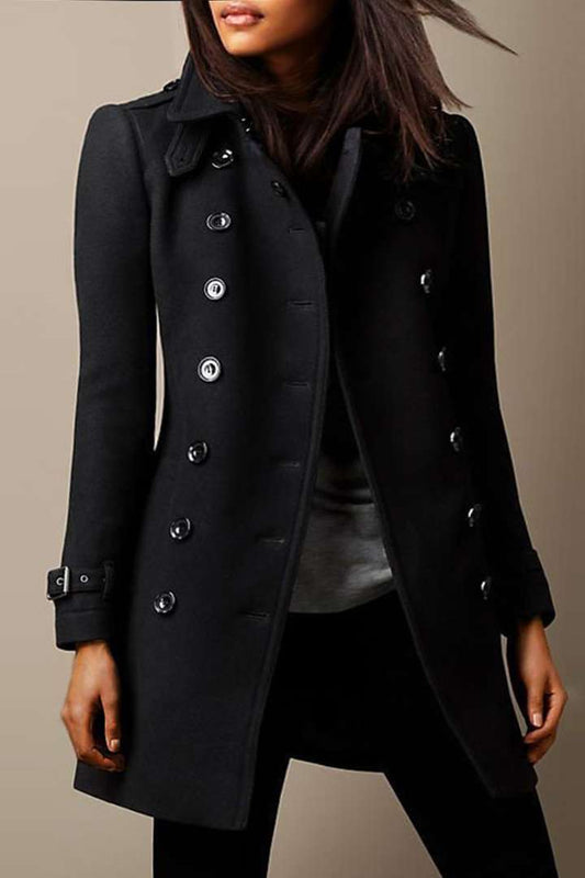 Yara Trenchcoat | Elegante Getailleerde Damesjas met Dubbele Knoopsluiting