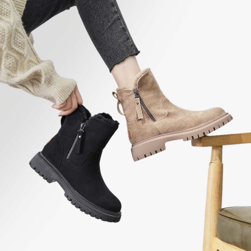 Afia Winterboots | Warme Dameslaarzen met Pluche Voering, Antislipzool en Platform