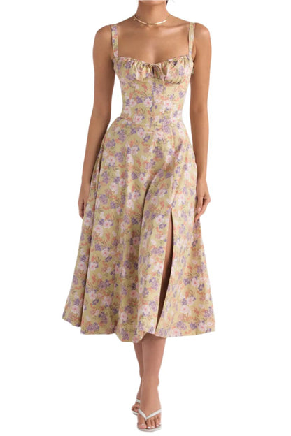 Valentina Jurk | Taillejurk met Hartvormige Halslijn, Vetersluiting en Zijsplit