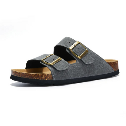 Renzo Sandalen | Orthopedische Unisex Slippers met Verstelbare Gespen en Kurken Voetbed