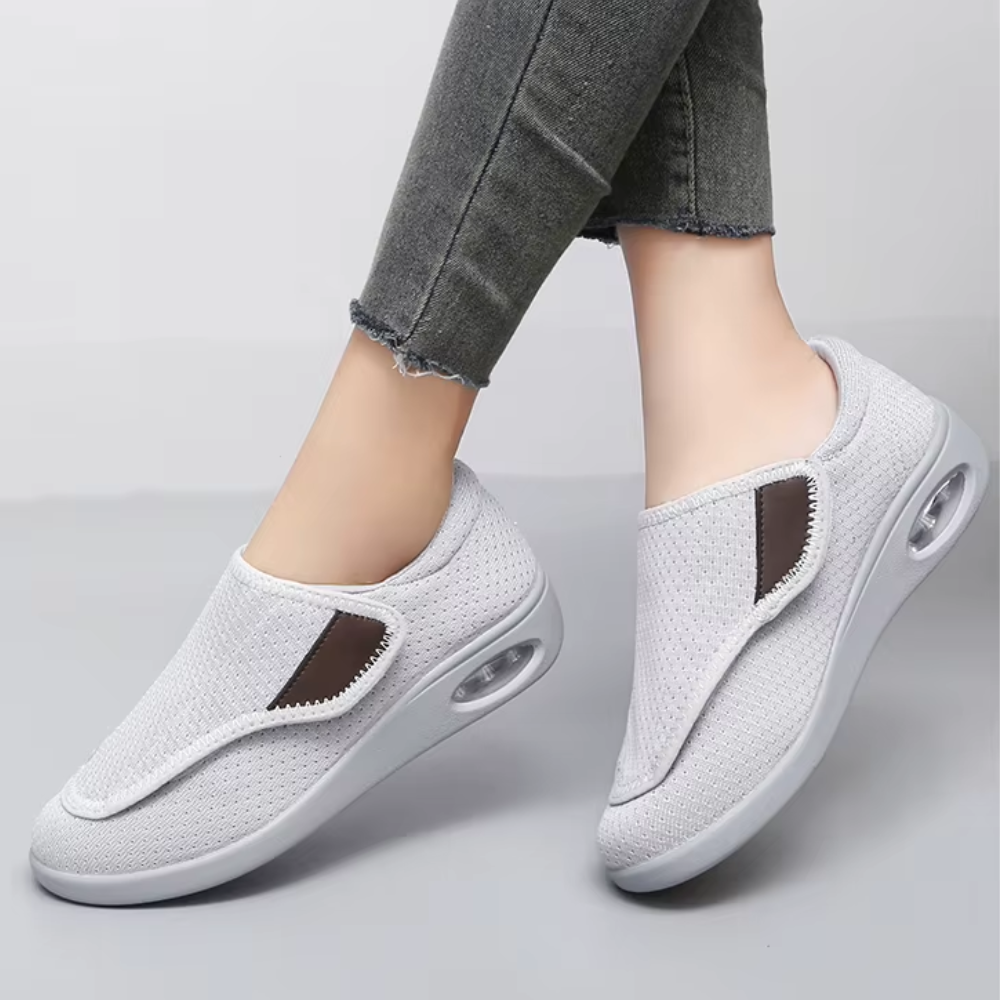 Silvia Diabetesschoenen | Orthopedische Dames Schoenen met Brede Teendoos en Klittenbandsluiting