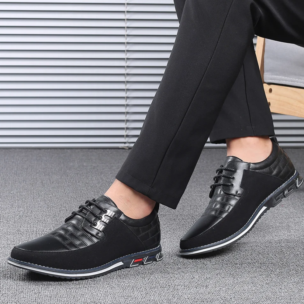 Leonardo Schoenen | Leren Orthopedische Herenschoenen met Voetboogsteun en Antislipzool