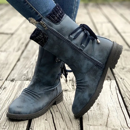 Giulia dames winterlaarzen – waterdichte boots met fleece voering & gripzool