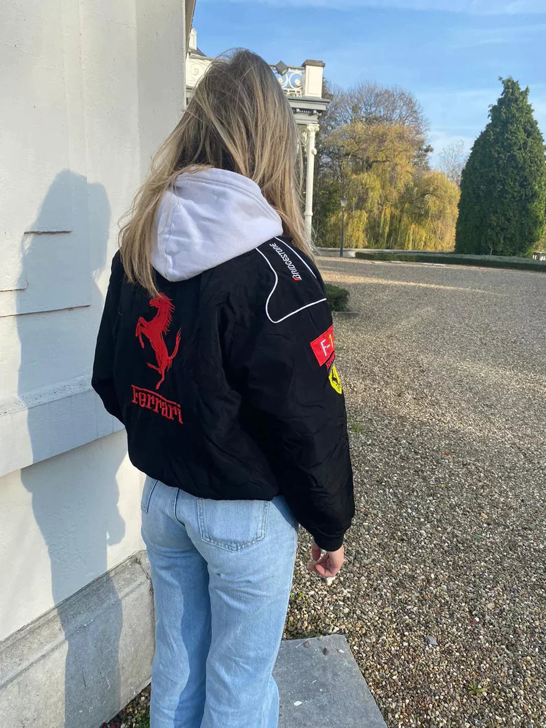 Gianna Ferrari Racing jacket unisex – oversized jas met iconische F1 patches