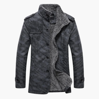 Marco Double-Breasted Jacket | Herenjas met Fleece Voering en Gestructureerde Pasvorm