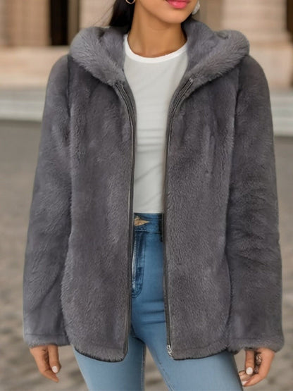 Elisa Sherpa Jacket | Relaxed Fit Damesjas met Capuchon en Zachte Voering