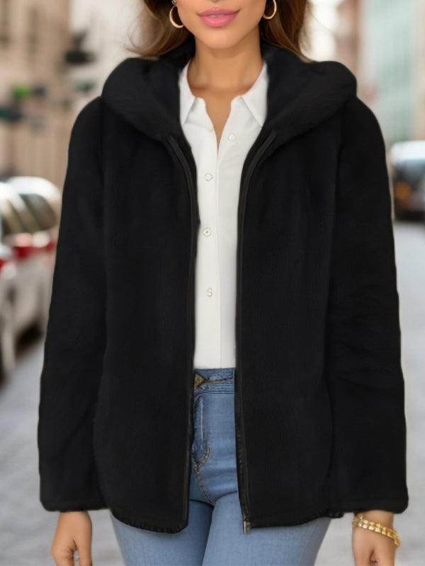 Elisa Sherpa Jacket | Relaxed Fit Damesjas met Capuchon en Zachte Voering