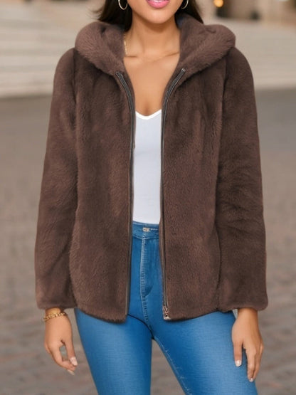 Elisa Sherpa Jacket | Relaxed Fit Damesjas met Capuchon en Zachte Voering