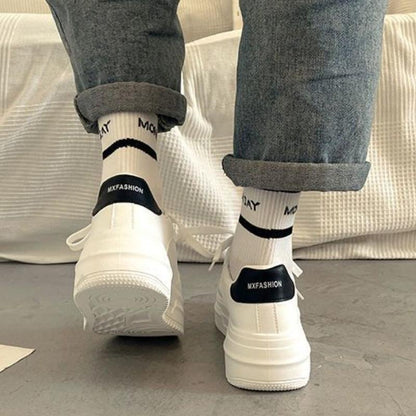 Luna Sneakers | Witte Dames Schoenen met Dikke Zool en Koreaans Design