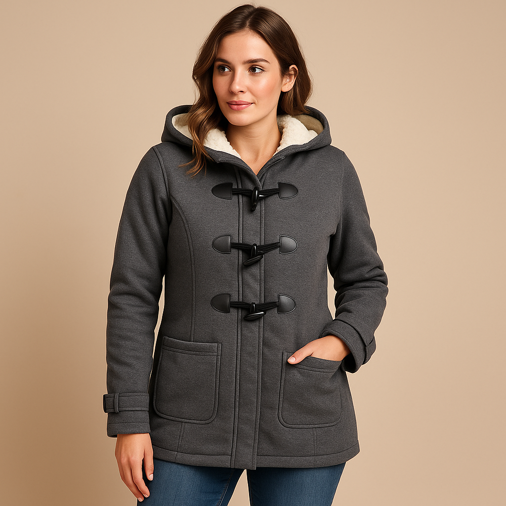 Elisabetta Lange Winterjas Dames met Capuchon – Warme, Winddichte Jas met Elegant Design