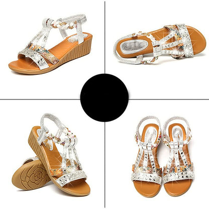 PrettyFeet™ Slippers | Boho Slippers met Comfortabele Sleehak en Chique Design